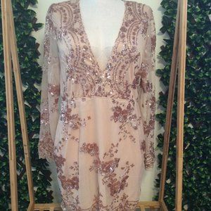Pink Southern Fried Chics Sequined Dress XXXL